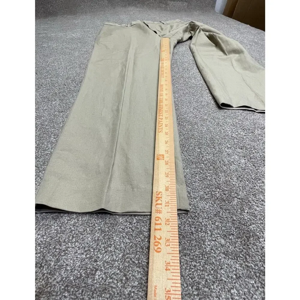 Coastal Career Banana Republic Men's Pleated Linen Pants Size 36x32 Beige
